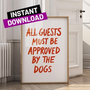 Funny Dog Print Retro Typography Art Printable Dog Quote Wall Decor Puppy Poster Digital Dog Lover Gift Dog Wall Art Download