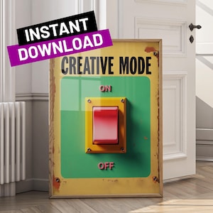 Creative Mode Wall Print Trendy Retro Wall Art Colorful Office Decor Digital Download Large Printable Poster Modern Bold Home Art Print