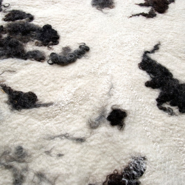 hand felted blanket 'clouds' SALE