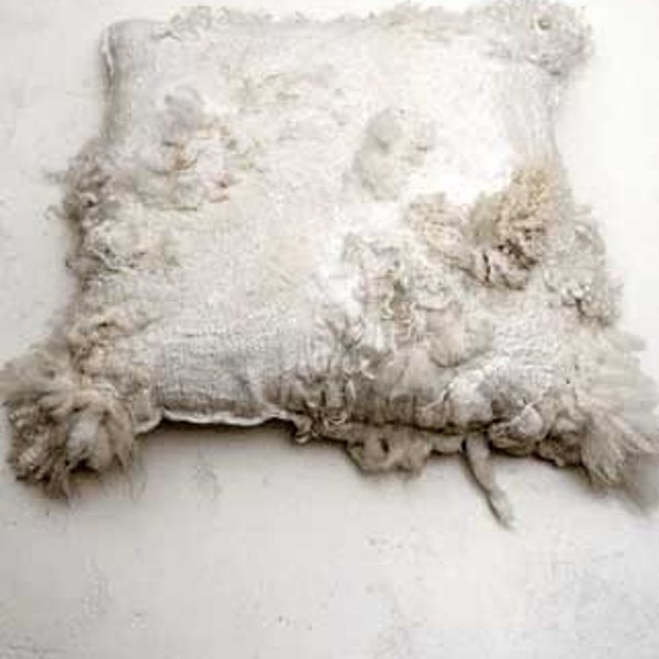 felted pillow 'sheepscape'
