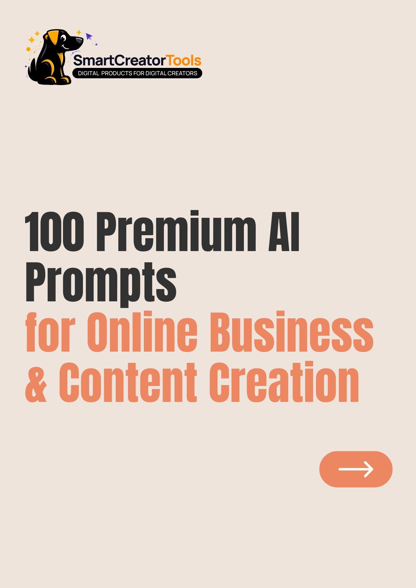 100 Premium Workbook AI Prompts for Content Creation & Online Business ...
