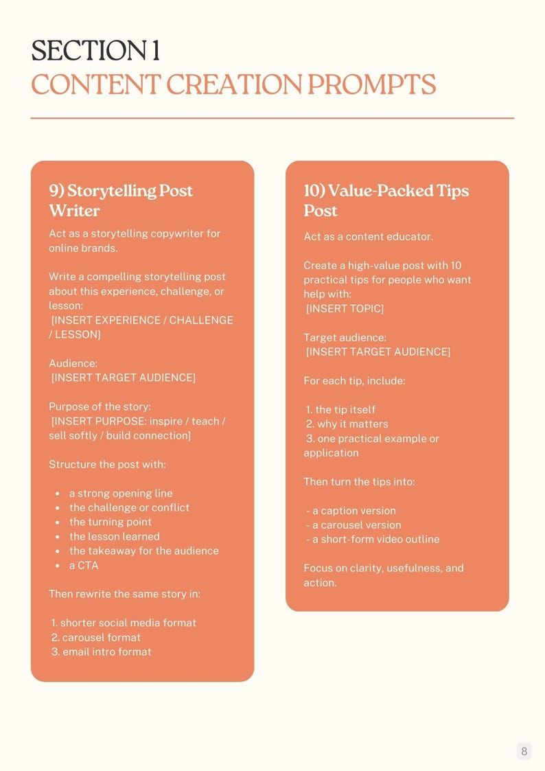 100 Premium Workbook AI Prompts for Content Creation & Online Business ...