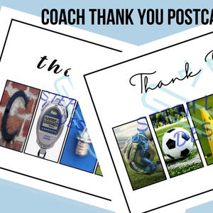Druckbare Fußball-Trainer Danke Postkarte | Sofort Download
