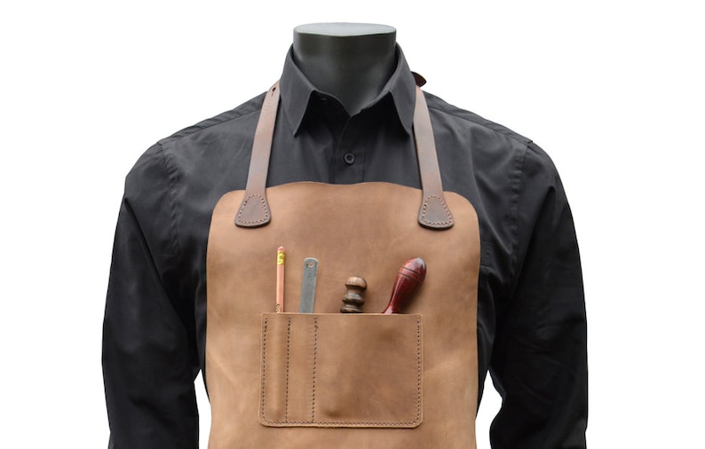 Apron // Leather Apron // Woodworkers Apron // DE Etsy