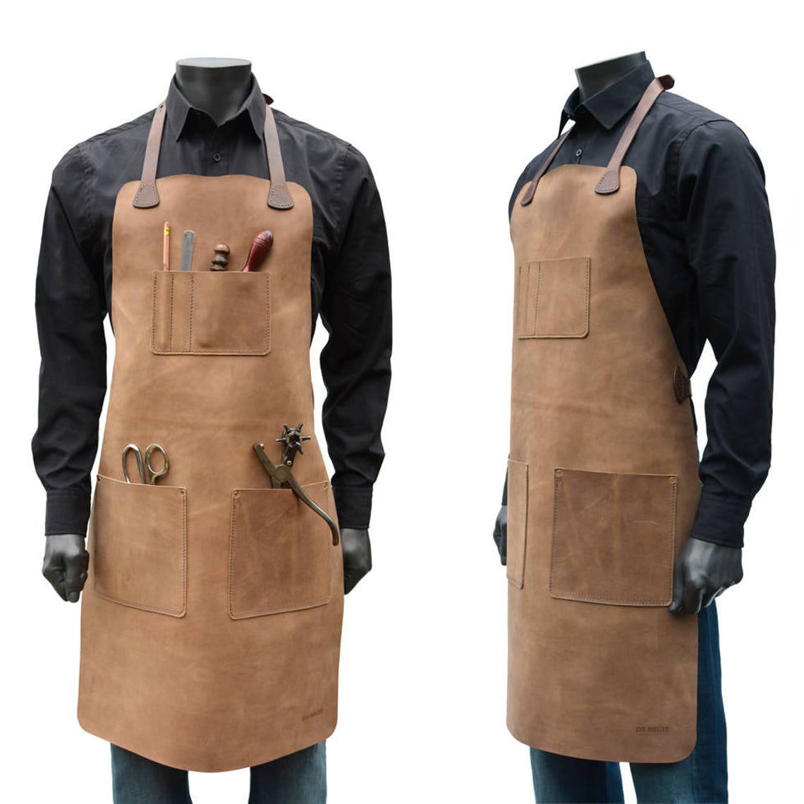 Apron // Leather Apron // Woodworkers Apron // DE Etsy