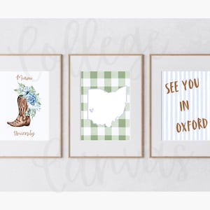 Miami University Wall Poster Print Set (3 count)