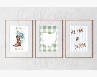 Miami University Wall Poster Print Set (3 count)