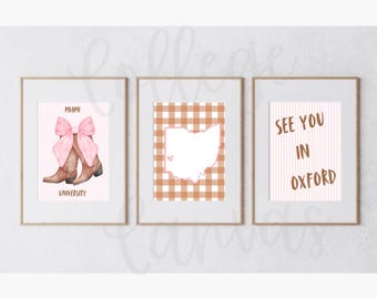 Miami University Wall Poster Print Set (3 count)
