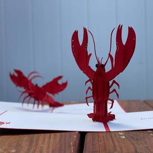 Hummer Pop-Up Grußkarte | Acadia Souvenir | Handgemachte 3D Pop-Up Karte | Küsten Neu England Geschenk