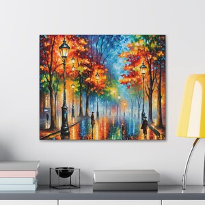 Vibrant Autumn Canvas Art | Outdoor Inspired Home Decor, Fall Wall Art, Colorful Landscape, Gift for Nature Lovers, Cozy Living Room