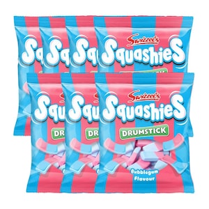 Squashies Bubblegum - 7 x 140g Beutel | Soft Chewy UK Süßigkeit | Swizzels Süßigkeiten | Britische Auswahl und Mischung | Pastell Schaum-Leckereien