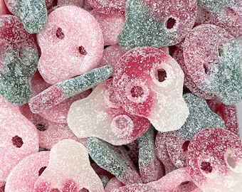 Vegan Sour Skulls Mix – Swedish Candy with Dansk, Pink & Watermelon Skulls