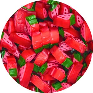 Swedish Candy - Strawberry Slices – Soft Chewy Gummies with Real Apple Juice Concentrate – Fruity Red Candy from Sweden