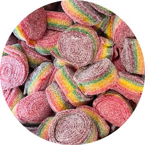 Swedish Candy - Rainbow Rolls – Fruity Chewy Candy Roll-Ups from Sweden – Sweet & Sour Strips – Imported Scandinavian Candy