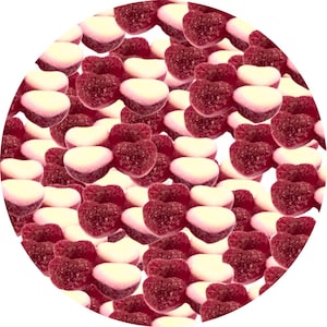 Sour Filled Heart Candy – Swedish Fruity Gummies with Raspberry Center - Sweet And Tangy Chewy Candy Treats - Bulk Pick Mix Bag