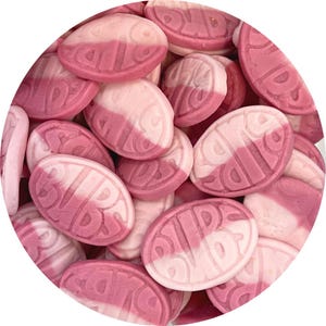 BUBS Oval Strawberry Pomegranate Candy, Sweet Tangy Swedish Treat - Vegan Pick and Mix, Soft Chewy Fruit Candy, Scandinavian Sweets