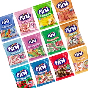 Boîte variée de bonbons Fini – 12 x 75 g | Mélange de bonbons gélifiés aigre-doux | Options végétaliennes | Livraison gratuite