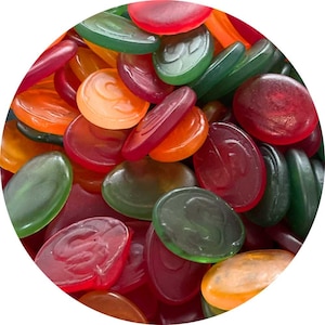 Swedish Candy - S-Märke Frukt Sour Fruit Discs | Tangy Chewy Pick and Mix Treats | Classic Sour Scandinavian Candy | Bulk Party Sweets