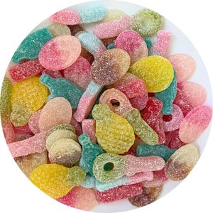 MEGA Sour Swedish Candy Mix | Fizzy Vegan Gummy Treats | Tangy Pick and Mix Sweets | Fruity Sour Candy Assortment | Party Candy Bag