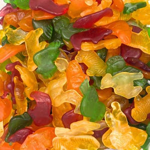 Jellio Fruit Animals, Chewy Colorful Candy From Sweden