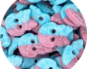 BUBS Dizzy Skull Candy | Tangy Fruity Vegan Treat | Soft & Sour Swedish Gummies | Gelatin-Free | Halloween Candy | 1–4 lb Bulk Candy