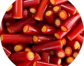Swedish Rhubarb Candy Bites | Large Sour Foam Candy Pick and Mix | Fruity Chewy Treats | Scandinavian Nostalgic Sweets in Bulk