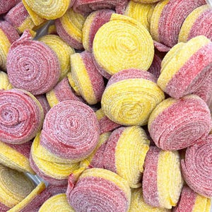 Swedish Candy - Strawberry Lemon Roll – Sweet and Tangy Fruit Strips, Chewy Roll-Up Candy, Soft Fruity Snack, Imported Treat