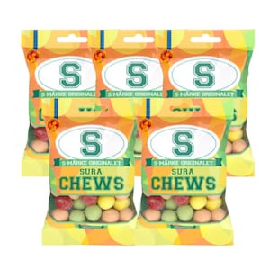 S-MÄRKE Kauwtabletten | Zweeds zuur fruit snoep 70g | Veganistisch kauwsnoep, pittige Scandinavische traktatie | geïmporteerd zweeds snoep