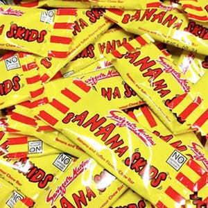 Retro Classic Banana and Toffee Chewy Candy - Banana Skids