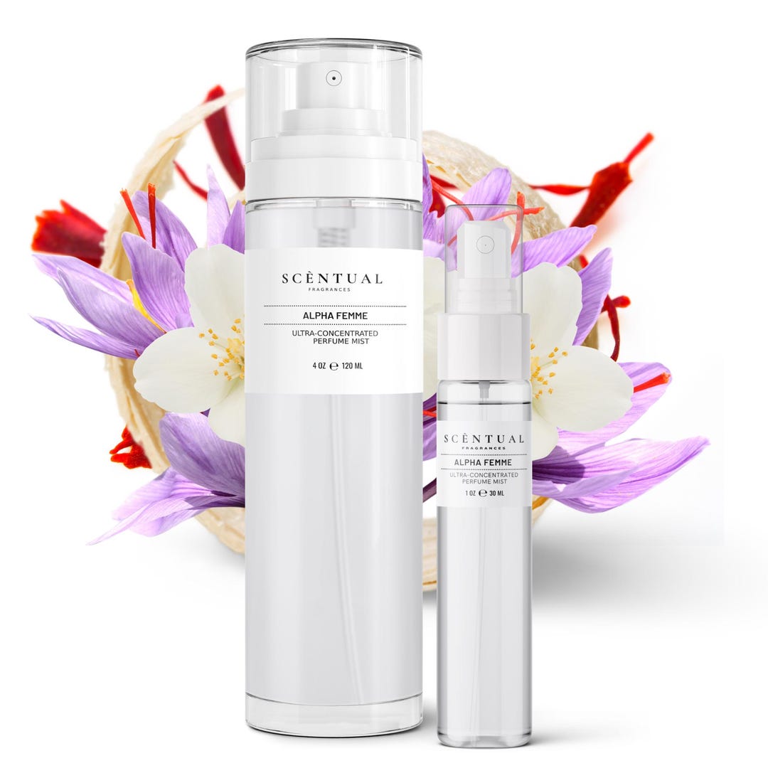 Alpha Femme Ultra-concentrated Perfume Mist, Handcrafted Women Fragrance,  Gourmand Amber Vanilla Woody Body Spray, Christmas Gift for Her