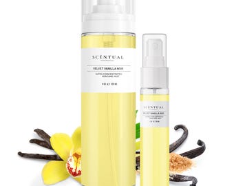 Velvet Vanilla Noir Ultra-Concentrated Perfume Mist, Handcrafted Women Fragrance, Gourmand Amber Vanilla Body Spray Christmas Gift for Her