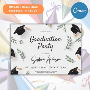 Class of 2025 Graduation Party Invite, Editable Graduation Party Invite, Graduate Party Invite, Graduation Announcement