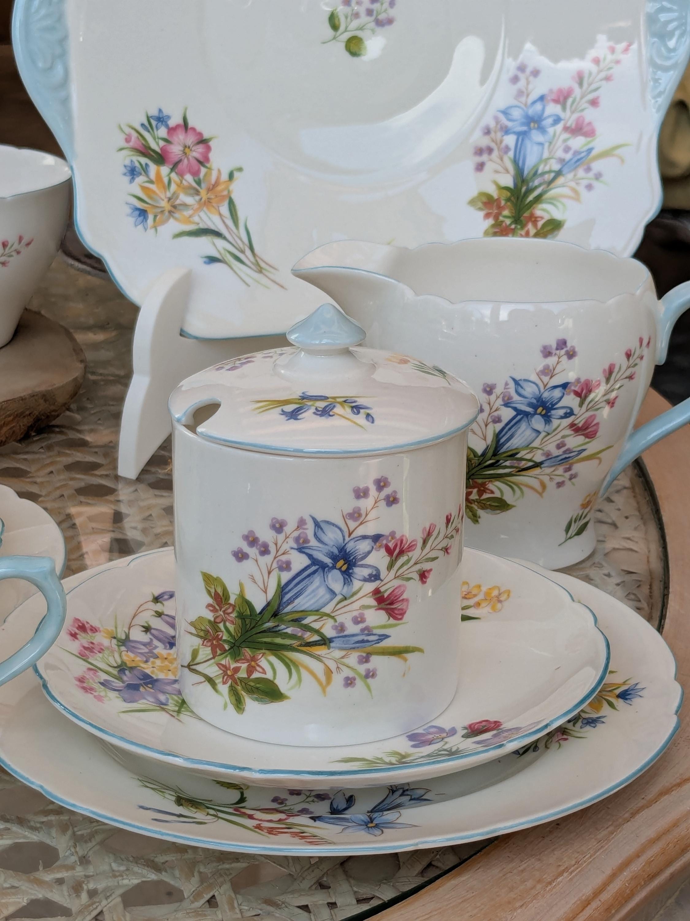 Vintage Shelley Tea Set: Wild Flowers Bone China, 1945 - Etsy UK