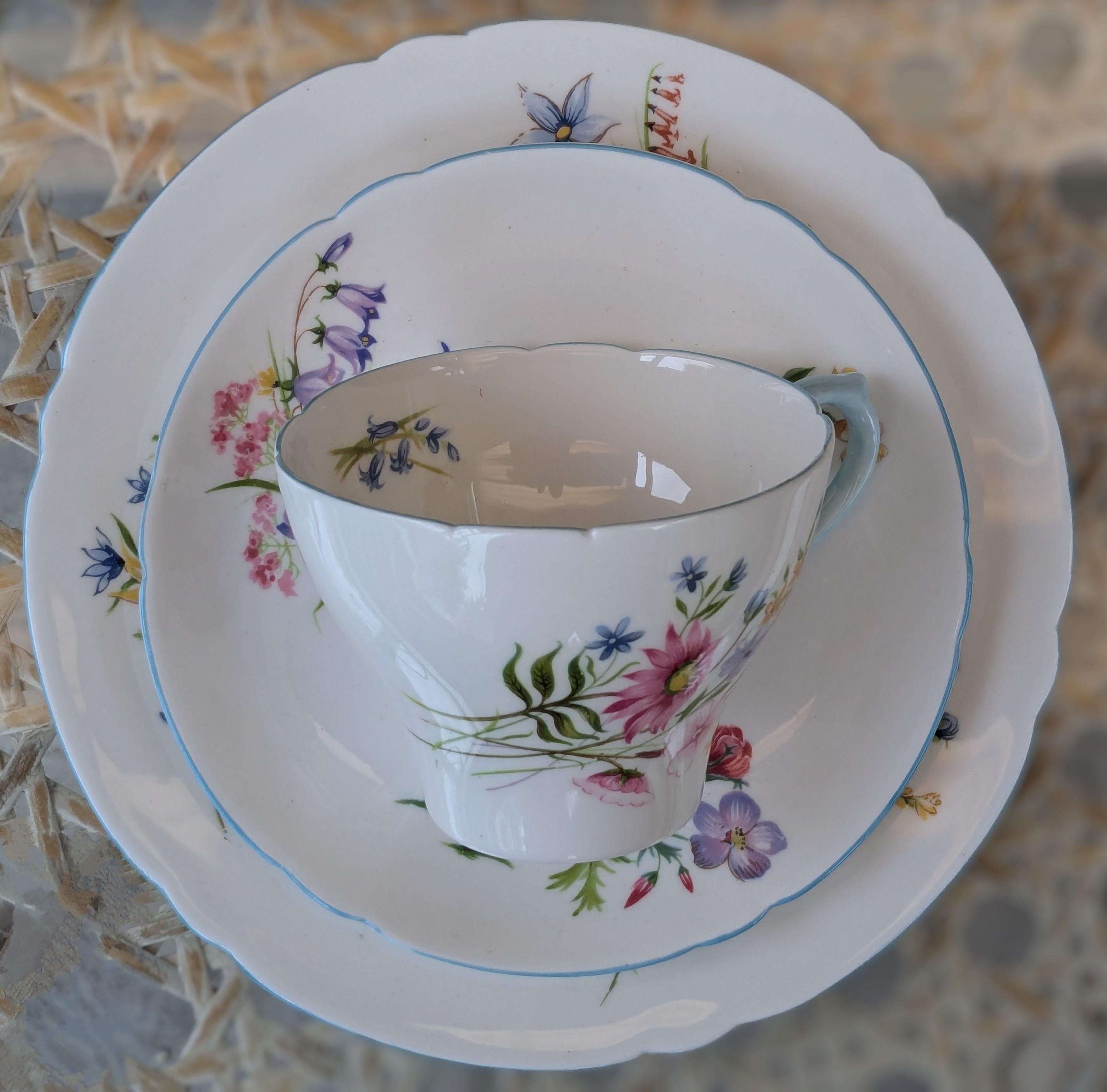 Vintage Shelley Tea Set: Wild Flowers Bone China, 1945 - Etsy UK