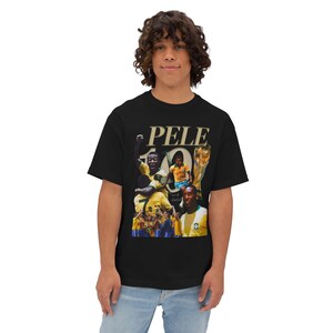 Pelé Brazil Graphic T-Shirt – Vintage Soccer Legend Retro Tee image 6