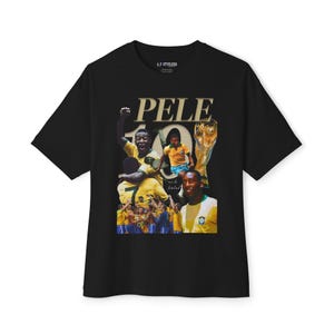 Pelé Brazil Graphic T-Shirt – Vintage Soccer Legend Retro Tee image 2