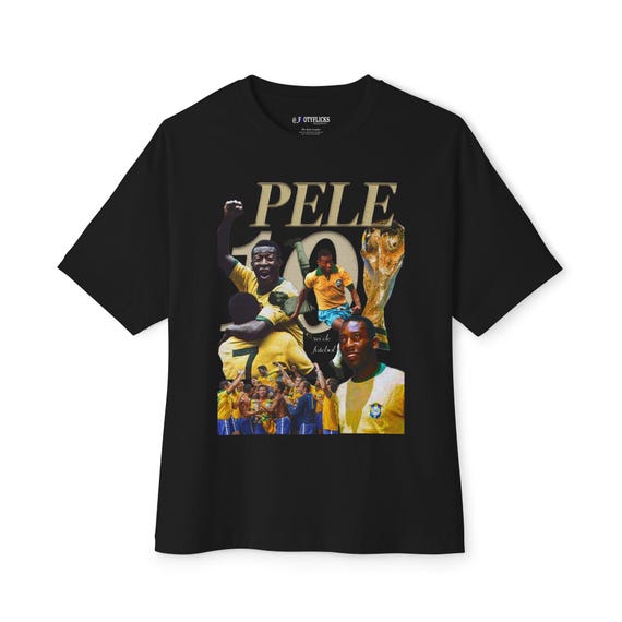 Pelé Brazil Graphic T-Shirt – Vintage Soccer Legend Retro Tee