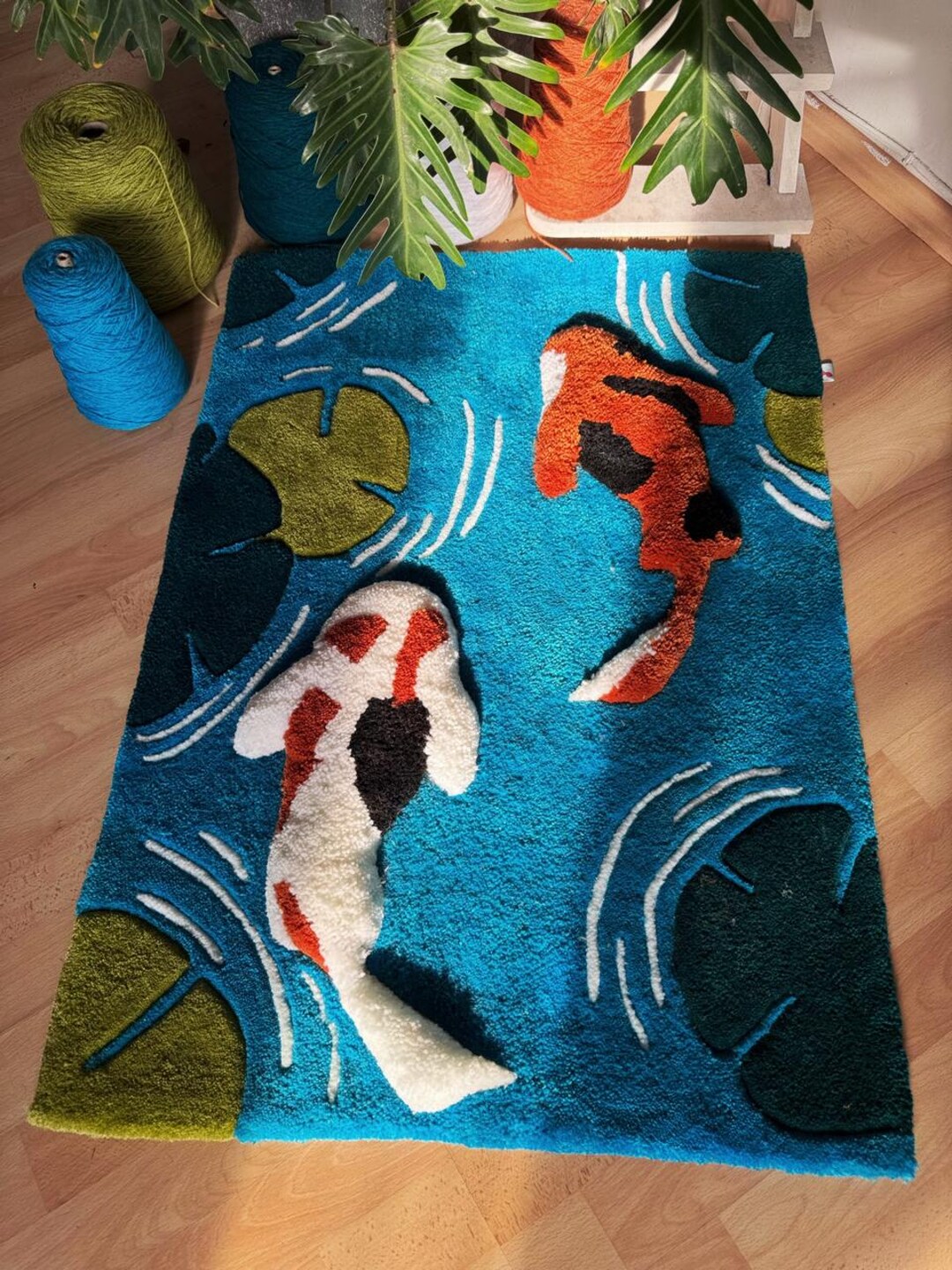 Custom Fish Can Rug Custom 3D Koi Fish Carpet - Etsy