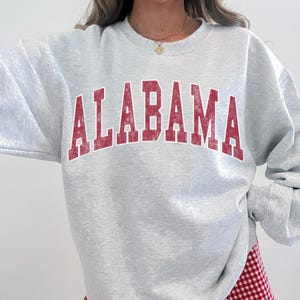 Preppy Alabama Sweatshirt Trendy Alabama Football Crewneck Oversized College Football Shirt Retro Alabama Game Day Sweatshirt Vintage