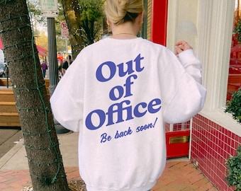 Out Of Office Sweatshirt Cute Sunday Brunch Club Crewneck Oversized Preppy Sweatshirt Trendy Aesthetic Fall Crewneck Preppy Clothes Teens