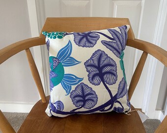 SALE: Bright tropical cushion cover with geometric reverse