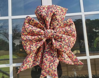 DIY Big Giant Quilted Fall Bow, Oversized Fabric Wedding Band Event Bow, Wall Hanging Party Bow Decor, Large Baby Shower Bow Sewing Gift