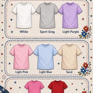 America 250th Birthday, Patriotic Floral Tee, July 4th 2026, America Anniversary T-shirt, Fourth of July Tee image 6