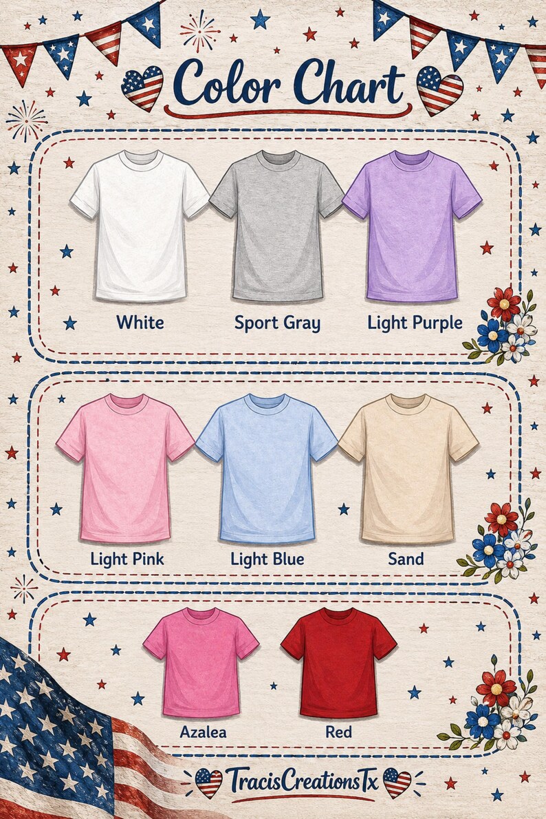 America 250th Birthday, Patriotic Floral Tee, July 4th 2026, America Anniversary T-shirt, Fourth of July Tee image 6