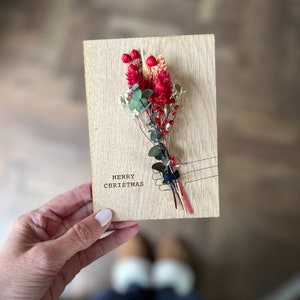 Carte Mini bouquet de fleurs de Noël