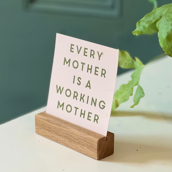 Mini Motivational Mother Prints With Oak Stand | motivational affirmations | parent affirmations | New mum Present | New Parents Gift