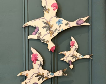 Printed Wooden Flying Ducks