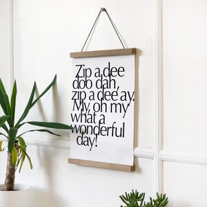 Oak Poster Hanger | Wood Picture Hanger | Wall Hanging