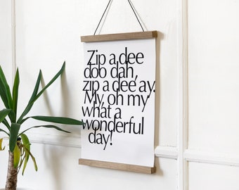 Oak Poster Hanger | Wood Picture Hanger | Wall Hanging