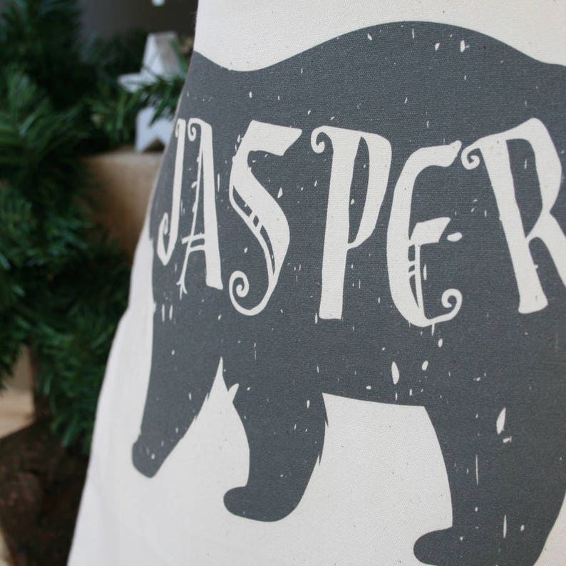 Personalised Christmas Sack Polar bear Sack Xmas Present Christmas Eve Keepsake First Christmas Gifts for Christmas Large Sack image 2